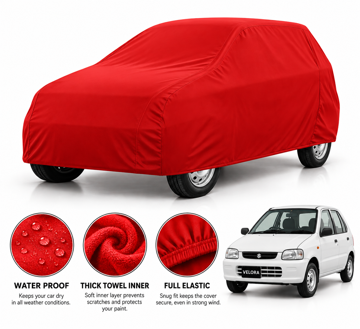 Suzuki Old Alto Microfiber Anti Scratch & Anti Swirls Water Resistant Top Cover