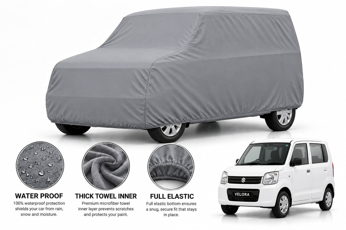 Suzuki Wagon R car cover in Grey — Veloura waterproof microfiber