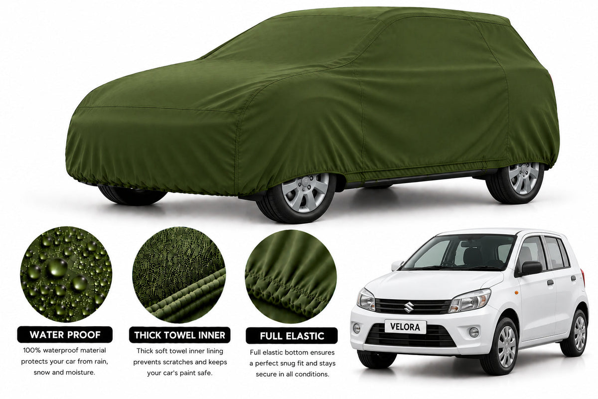 Suzuki New Cultus car cover in Green — Veloura waterproof microfiber