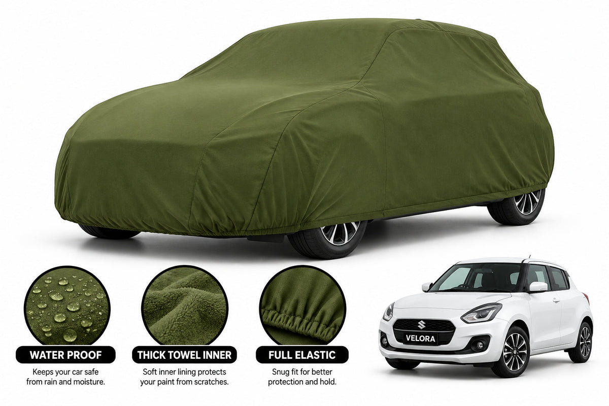 Suzuki New Swift car cover in Green — Veloura waterproof microfiber