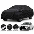 Toyota Corolla car cover in Black — Veloura waterproof parachute