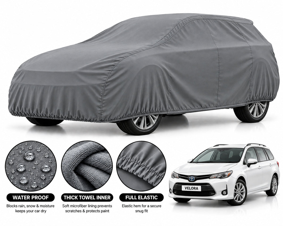 Toyota Fielder car cover in Grey — Veloura waterproof microfiber