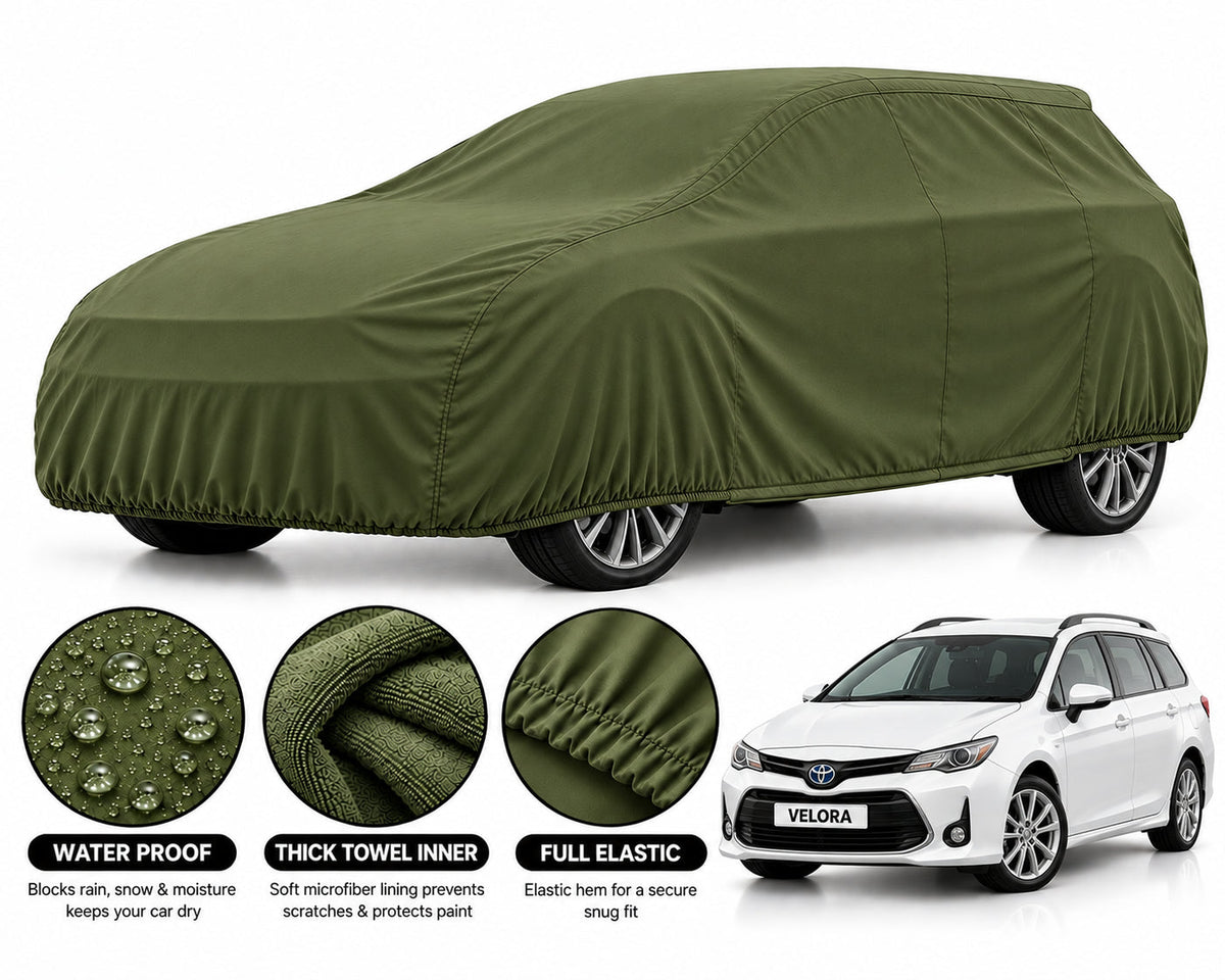 Toyota Fielder car cover in Green — Veloura waterproof microfiber