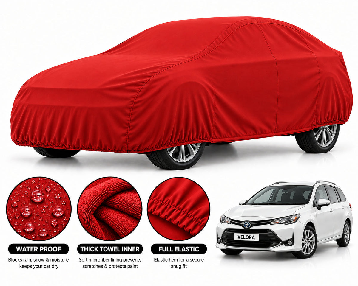 Toyota Fielder car cover in Red — Veloura waterproof microfiber