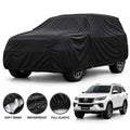 Toyota Fortuner car cover in Black — Veloura waterproof parachute