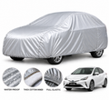 Toyota Prius 2017-2022 car cover in Silver — Veloura waterproof PVC cotton