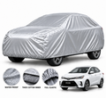 Toyota Yaris car cover in Silver — Veloura waterproof PVC cotton