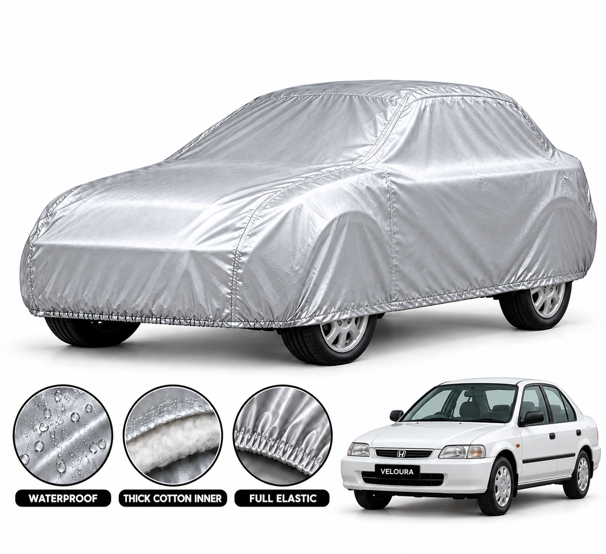 Honda City PVC Cotton Waterproof Top Cover | Model 1998