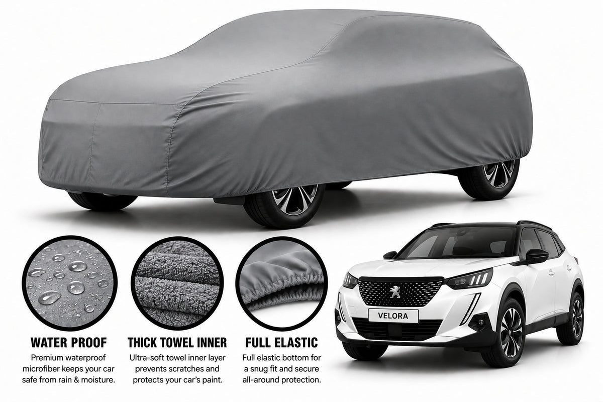 Peugeot 2008 GT car cover in Grey — Veloura waterproof microfiber